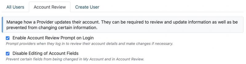 Account Review Settings - First Visit